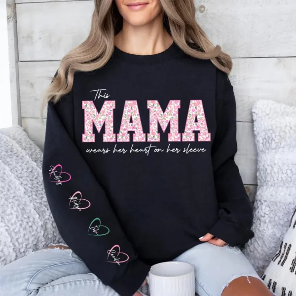 This-MamaGrandmaNana-Wears-Her-Heart-on-Her-Sleeve-Boho-Floral-Png-Mama-Bundle-Custom-Kids-Names-Mothers-Day-Gift-Digital-File-2-1.jpg This Mama/Grandma/Nana/Gigi Wears Her Heart On Her Sleeve, Custom Mama with Name Kids Sweatshirt- The Best Mothers Day Gift