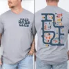 Tired Dads Club T-Shirt, Cute Tired Dads Club, Play Cars On Dad's Back, Mat Road Car Race Track Shirt, Father's Day Gift