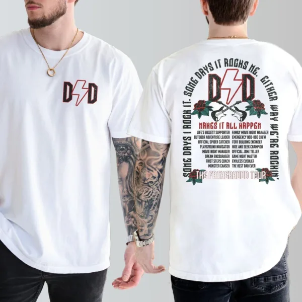 Trendy Dad Rock Shirt, Daddy Tour, Funny Fatherhood, Fathers Day Gift, Cool Trendy Dad Gifts, Badass Comfort Colors Dad T-Shirt