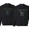 Two-Rex-Mommy-and-Me-Shirts-1.webp Two Rex Mommy and Me Crewneck, Dinosaur Custom Rex Sweatshirt, Mother's Day, Father's Day, Couple Matching Sweatshirt, The Best Family Holiday Gift