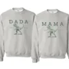 Two-Rex-Mommy-and-Me-Shirts-2.webp Two Rex Mommy and Me Crewneck, Dinosaur Custom Rex Sweatshirt, Mother's Day, Father's Day, Couple Matching Sweatshirt, The Best Family Holiday Gift