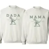 Two-Rex-Mommy-and-Me-Shirts-3.webp Two Rex Mommy and Me Crewneck, Dinosaur Custom Rex Sweatshirt, Mother's Day, Father's Day, Couple Matching Sweatshirt, The Best Family Holiday Gift
