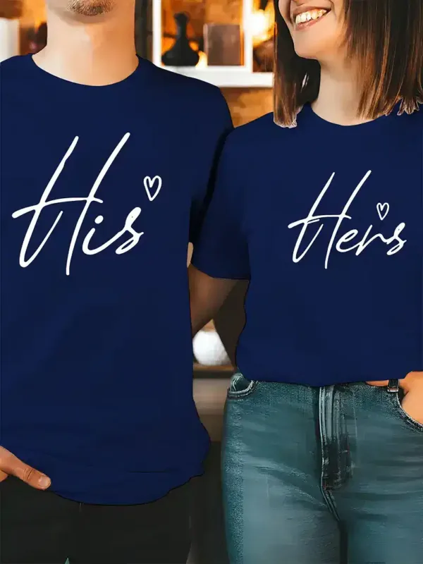 Couple Matching T-Shirt With His And Her Print Design, The Best Family Matching Gift