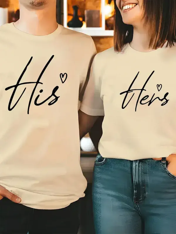 Couple Matching T-Shirt With His And Her Print Design, The Best Family Matching Gift