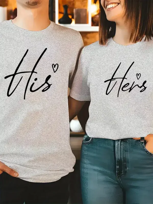 Couple Matching T-Shirt With His And Her Print Design, The Best Family Matching Gift