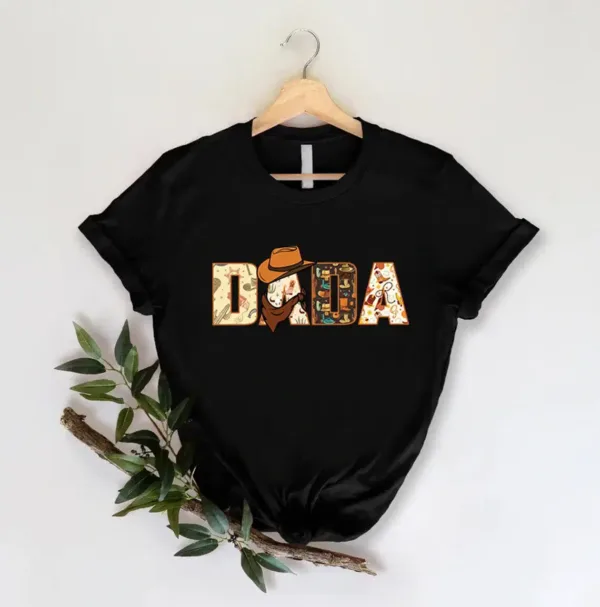 Western-Cowboy-Dada-Shirt-2.webp Western Cowboy Dada Shirt, Fathers Day Gift, Country Daddy Shirt, Western Dad T-shirt, Howdy Dad T-Shirt, Western Rodeo Dad Themed Birthday Gift