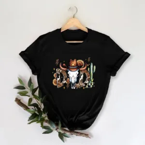 Western-Dad-Shirt-5.webp Western Cowboy Dad Shirt ? Rustic Skull & Cactus Country Father Tee