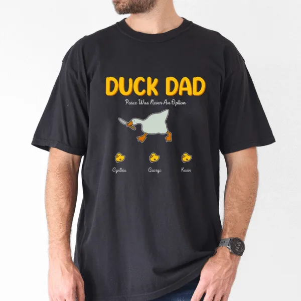 Duck Dad Shirt, Add Kids' Names, Cute Matching Family Tee
