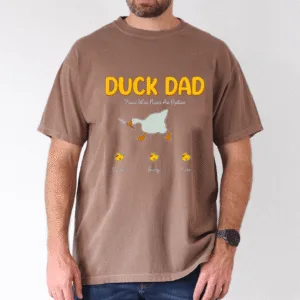 Duck Dad Shirt, Add Kids' Names, Cute Matching Family Tee