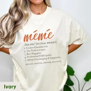 Grandma Definition T-Shirt, Meme Gifts Grandma, Memere Gift, Grandmother Tee