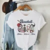 Personalized Baseball Grandma T-Shirt, Custom Baseball Mom with Kid's Name Shirt, Baseball Mimi Nana Tee -  The Best Mothers Day Gift