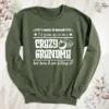 Funny Grandma Sweatshirt, I Never Dreamed I'd Grow Up To Be A Crazy Grandma, Grandma Crewneck, Funny Grandmother