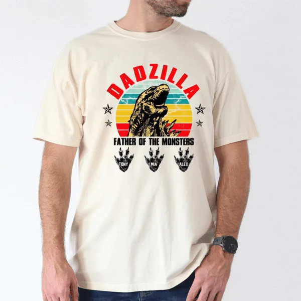 personalized-dadzilla-tee-retro-monster-dad-with-kids-names-4-1.png Personalized Dadzilla Tee, Retro Monster Dad with Kids' Names - The Best Father's Day Gift
