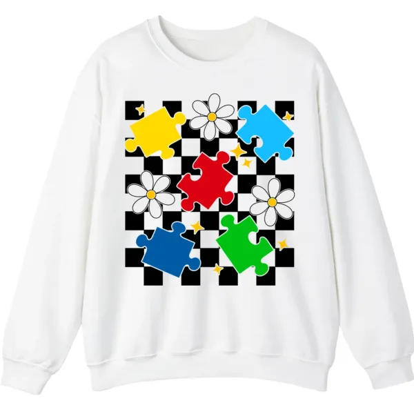 5.0 "I Would Not Change You For The World" Autism Mom Shirt, Puzzle Piece Bow Tie Support Gift