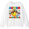 Autism Awareness Smiley Face Sweatshirt, Cute Happy Face Neurodiversity Crewneck