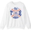 Baseball Christmas Crewneck Sweatshirt - 'Tis The Season Bow Graphic
