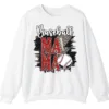 Baseball Mama Red Glitter Leopard Lightning Sweatshirt, Game Day Sports Mom Pullover, Distressed Grunge Design Crewneck