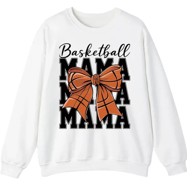 Basketball Mama Bow Crewneck Sweatshirt