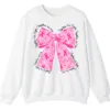 Breast Cancer Awareness Pink Ribbon Bow Sweatshirt, Together We Fight, Together We Win
