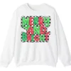 Merry And Bright Checkerboard Christmas Sweatshirt