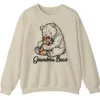 5.1 Autism Grandma Bear Sweatshirt, Puzzle Piece Teddy Bear Hug Support Gift