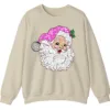 5.1 Sparkly Pink Disco Santa Claus Sweatshirt