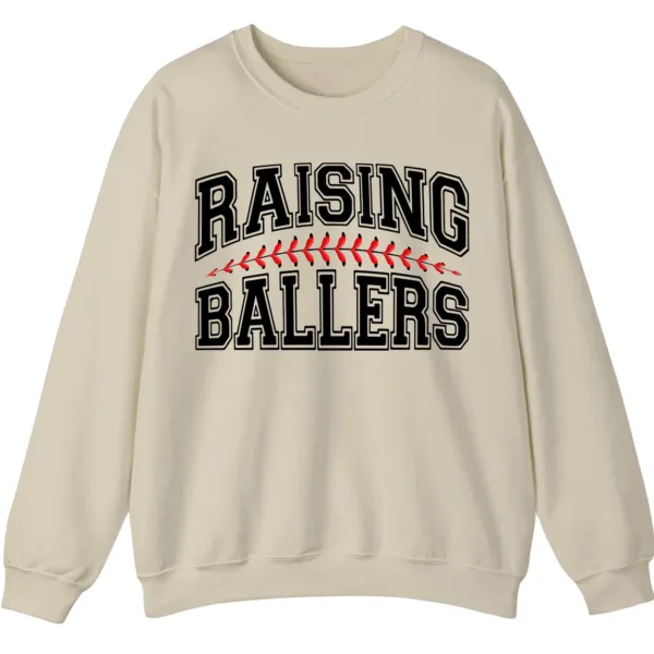 Raising Ballers Sweatshirt, Baseball Mom Crewneck, Softball Game Day Pullover, Sports Parent Gift