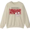 Distressed Checkered Baseball Mama Sweatshirt, Bow Pullover, Vintage Game Day Sports Mom Crewneck