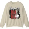 Baseball Mama Red Glitter Leopard Lightning Sweatshirt, Game Day Sports Mom Pullover, Distressed Grunge Design Crewneck