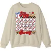 Baseball Mama Checkered Sweatshirt, Retro Softball Bow Crewneck, Game Day Mom Pullover