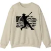 5.1 Baseball Player American Flag Crewneck Sweatshirt
