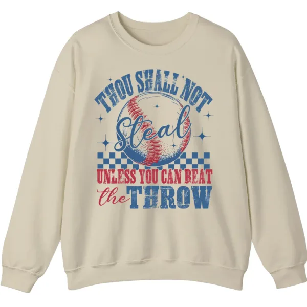 Thou Shall Not Steal Baseball Funny Crewneck Sweatshirt