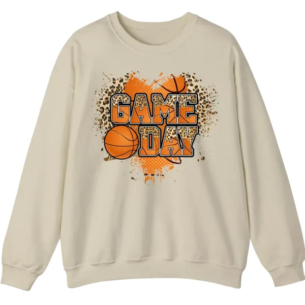 Basketball Game Day Graphic Crewneck Sweatshirt