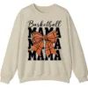 Basketball Mama Bow Crewneck Sweatshirt