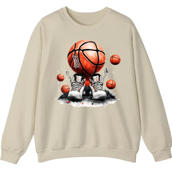 Basketball Sneakers Graphic Crewneck Sweatshirt Streetwear