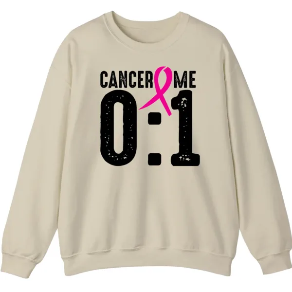Cancer 0 Me 1 Pink Ribbon Survivor Crewneck Sweatshirt