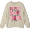 5.1 Breast Cancer Awareness Pink Ribbon Sweatshirt, Support Admire Honor Fighter Survivor Shirt