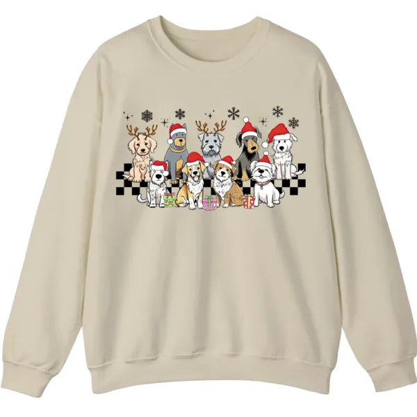 Christmas Dog Breed Sweatshirt, Funny Holiday Dog Mom Gift Pet Lover Crewneck