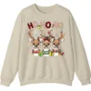 5.1 Reindeer Plaid Scarf Christmas Sweatshirt, Funny Ho Ho Holiday Shirt