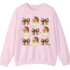 5.2 Leopard Print Bows & Santa Christmas Sweatshirt