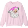 5.2 Sparkly Pink Disco Santa Claus Sweatshirt