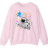 Astronaut Puzzle Piece Balloon Autism Awareness Sweatshirt, Spaceman Crewneck