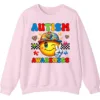Autism Awareness Smiley Face Sweatshirt, Cute Happy Face Neurodiversity Crewneck