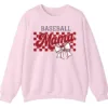 Distressed Checkered Baseball Mama Sweatshirt, Bow Pullover, Vintage Game Day Sports Mom Crewneck
