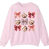 Sporty Girl Aesthetic Baseball Theme Crewneck Gift Idea