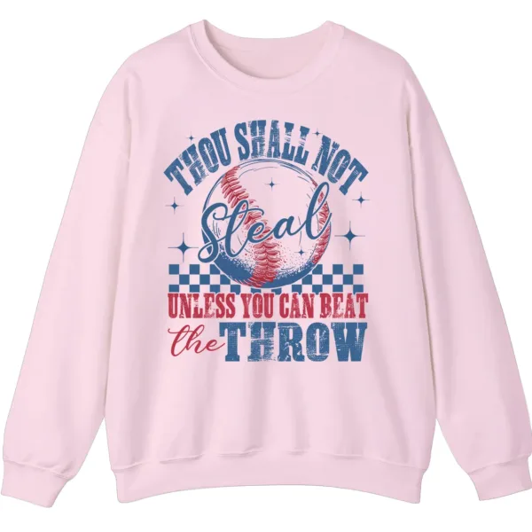 Thou Shall Not Steal Baseball Funny Crewneck Sweatshirt
