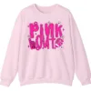 Pink Out Football Breast Cancer Fighter Support Crewneck