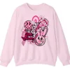 5.2 Retro Pink Warrior Leopard Smiley Face Awareness Crewneck