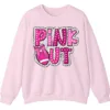 5.2 Pink Out Football Game Day Sweatshirt, Breast Cancer Awareness Cheerleading Pink Football Crewneck