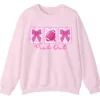 5.2 Pink Out Football Game Day Sweatshirt, Breast Cancer Awareness Cheerleading Pink Football Crewneck